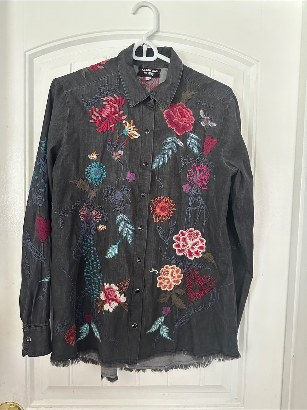Johnny Was workshop Oversized Floral 
shirt.